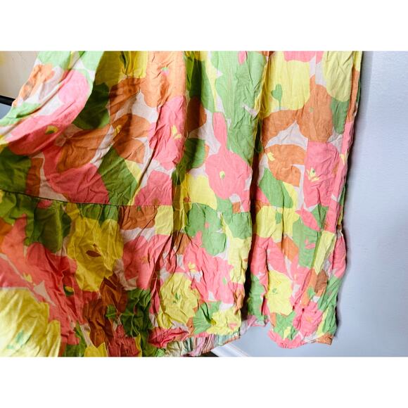 SANCTUARY Pastel Floral Cutout Back Tie Bow Get Away Maxi Vacation Midi Dress S - Picture 9 of 11